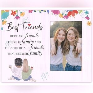 Best Friends Floral Photo Frame